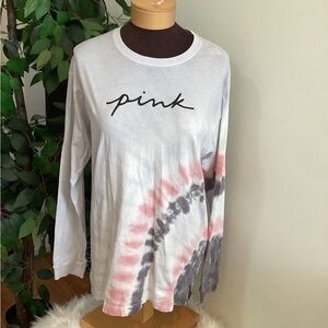 Pink Victorias Secret Woman’s Small campus tee long sleeve lightweight